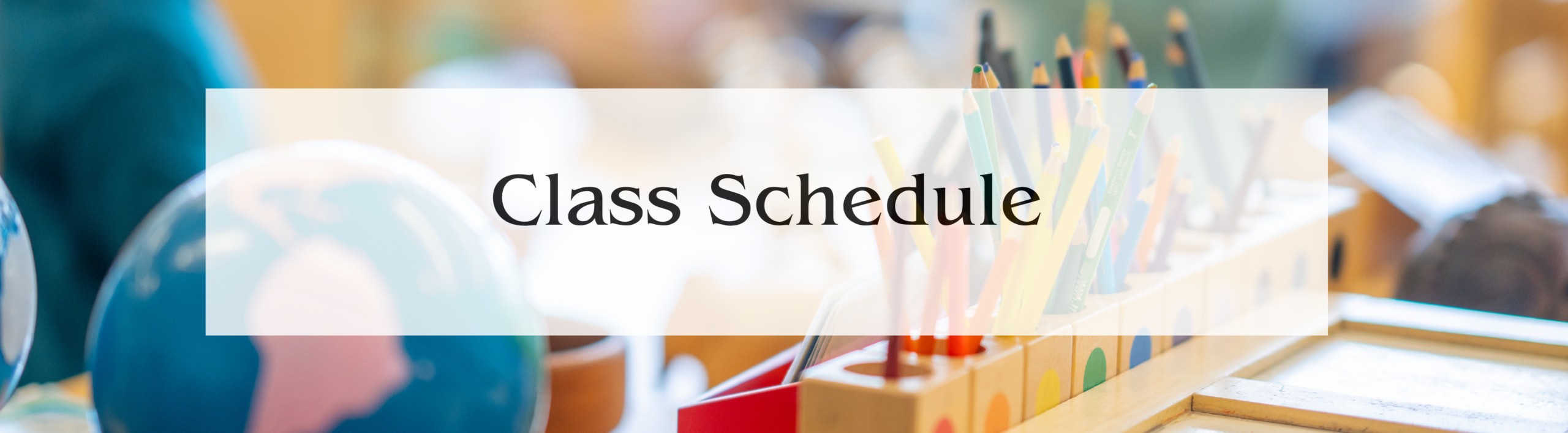 homeschool co-op class schedule banner